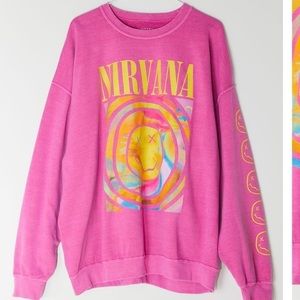 Urban Outfitters Pink Nirvana Sweatshirt